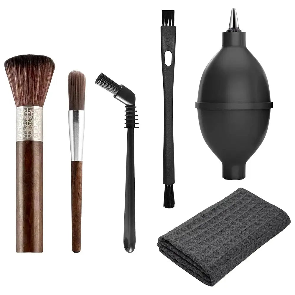 6/5PCS Coffee Machine Brush Set with Manual Air Blower Tool Removable Coffee Maker Espresso Group Head Cleaning Brush Kit-5