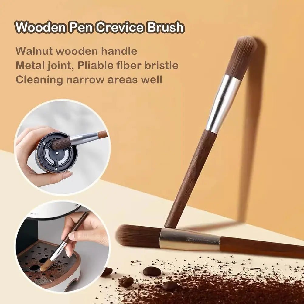 6/5PCS Coffee Machine Brush Set with Manual Air Blower Tool Removable Coffee Maker Espresso Group Head Cleaning Brush Kit-3