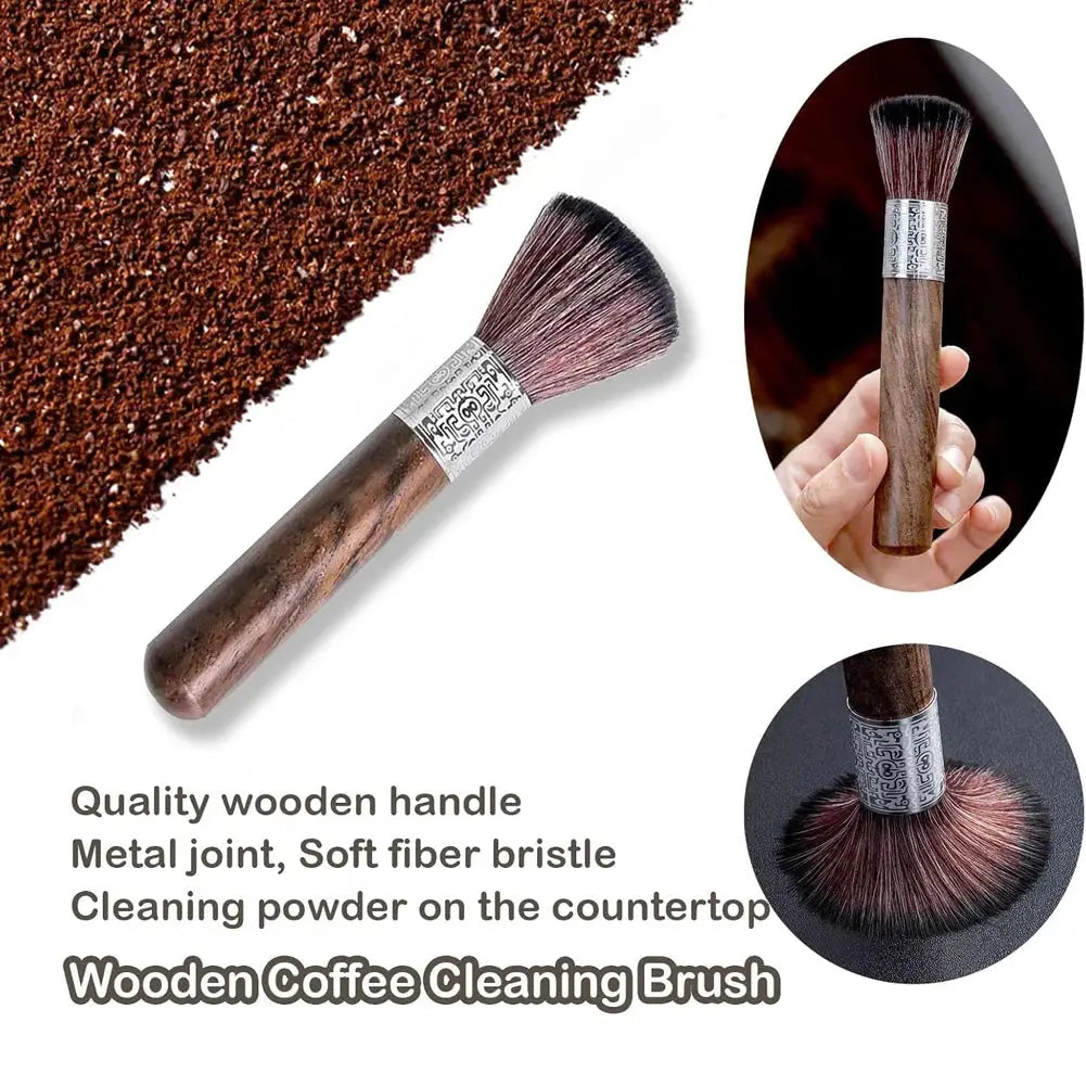 6/5PCS Coffee Machine Brush Set with Manual Air Blower Tool Removable Coffee Maker Espresso Group Head Cleaning Brush Kit-2